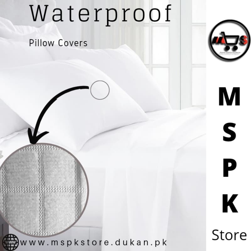 Waterproof zipper jacquard pillow cover pair