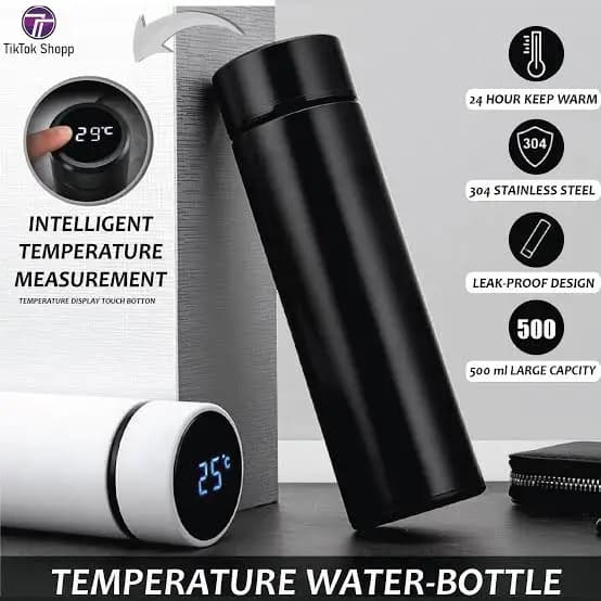 Temperature Display Indicator Insulated Stainless Steel Hot & Cold Flask Bottle, flask bottle,